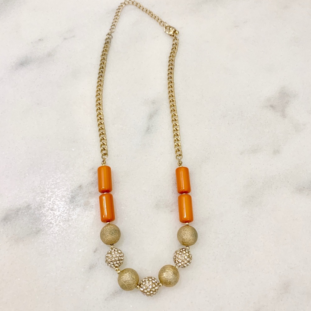 Orange and gold necklace